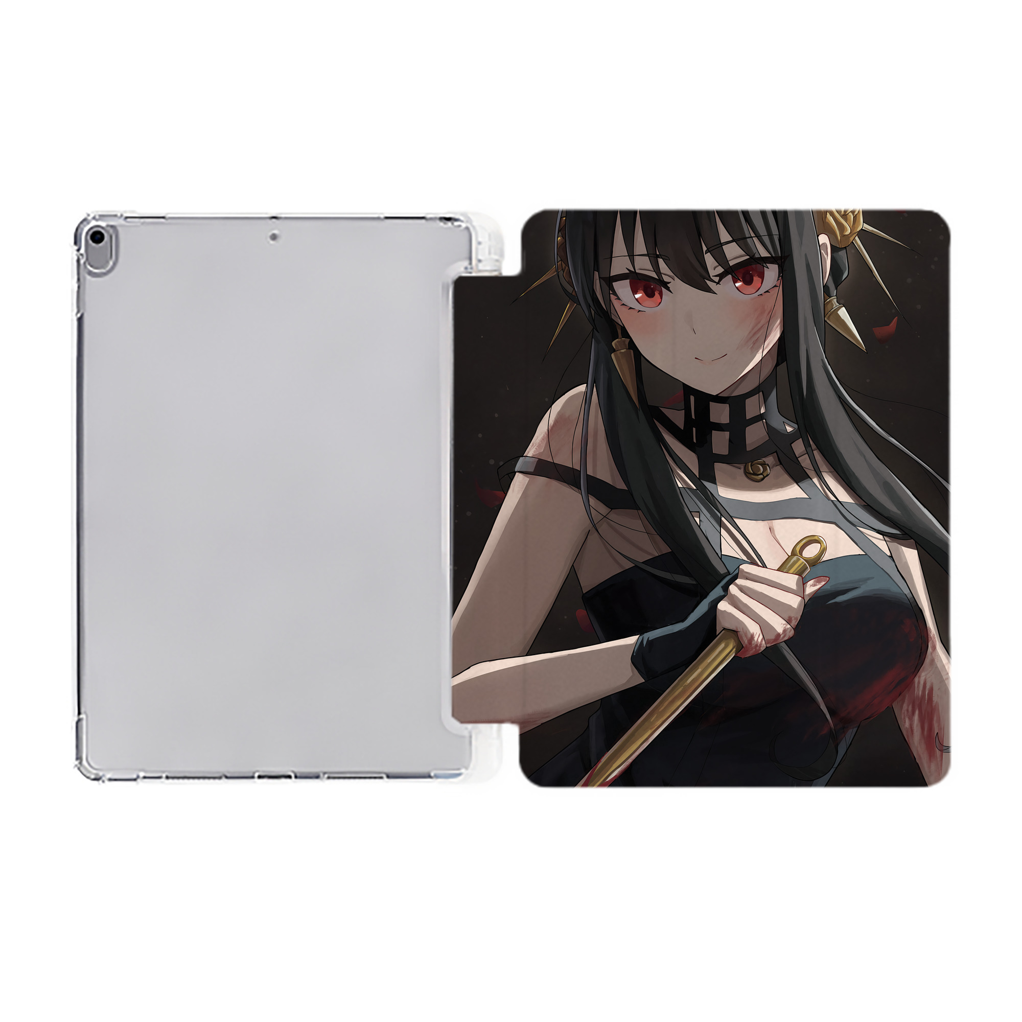 （画像用） SPY×FAMILY间谍家家酒 IPad ケース ペン収納付き 三つ折りスタンド PUレザー×シリコン 対応機種9.5/10.5/10.9インチ